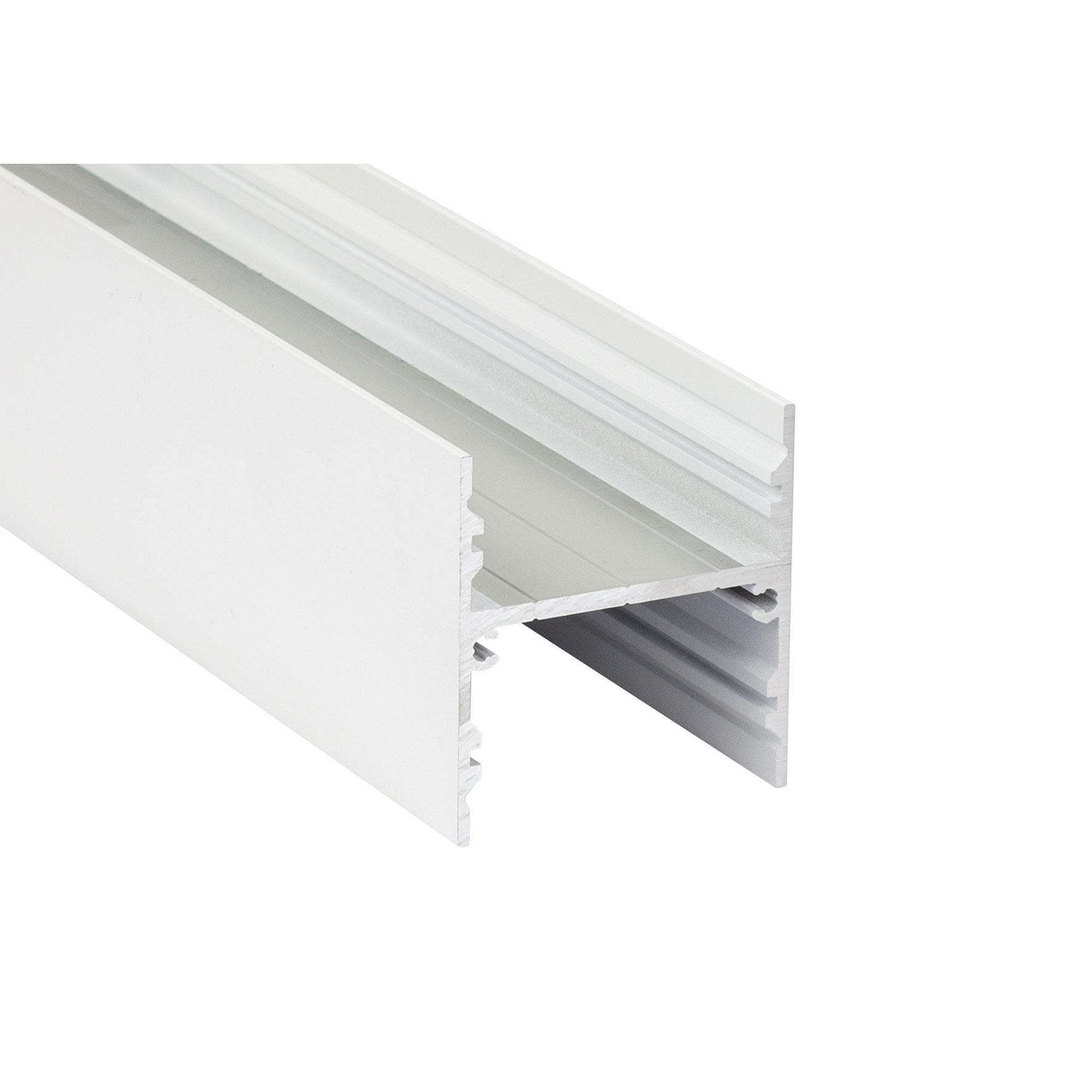 H-profiel hoog B 55mm x H 60mm - Wit afbeelding