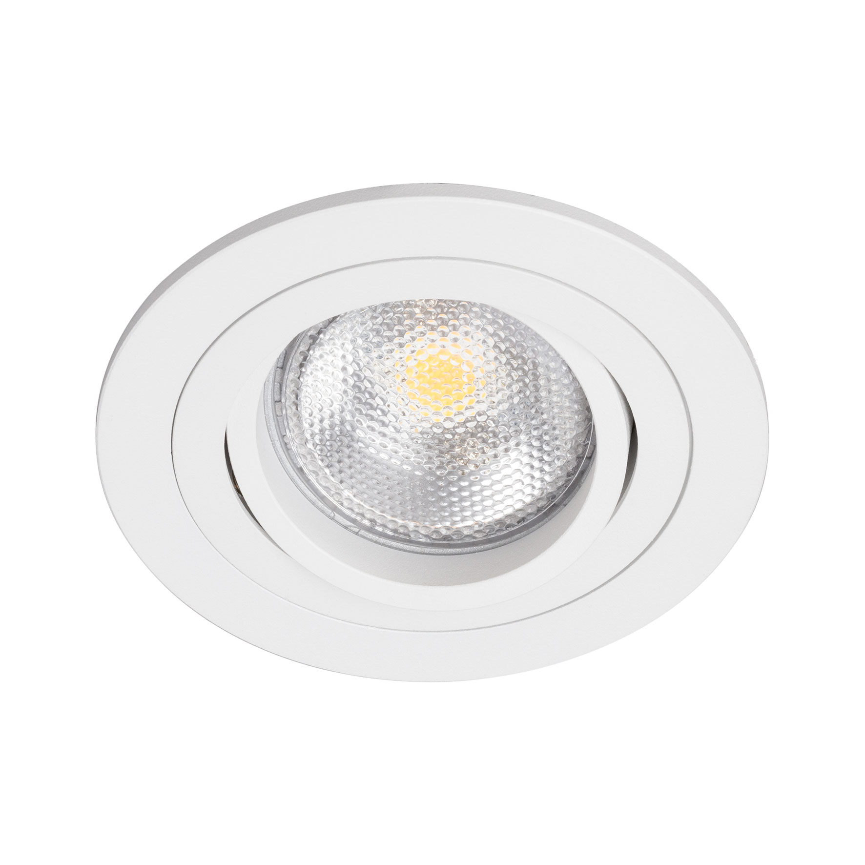 BR0009 LED-inbouwarmatuur Rond draai-/kantelbaar GU10-fitting Wit