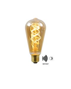 ST64 TWILIGHT SENSOR Filament lamp Buiten Ø 6,4 cm LED E27 1x4W 2200K Amber
