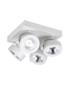 BC0034 LED-opbouwspot 4x10W 2700K Dimbaar Wit