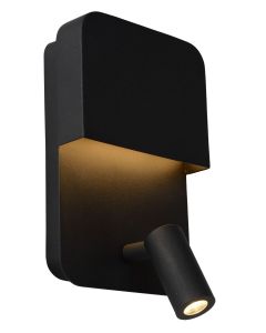 BOXER Wandlamp LED 3000K Met USB oplaadpunt Zwart
