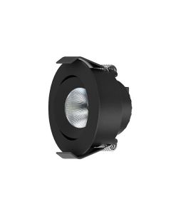 LED Camicro Downlight rond kantelbaar CTA dimbaar 4W 45° zwart 2.000K-2.700K IP44