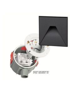 BW0010-03 LED-trapverlichting 1W 2700K IP20 Zwart