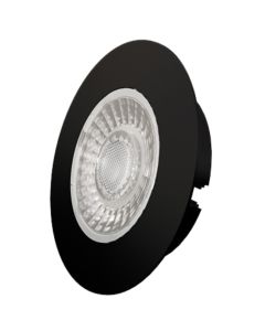 LED Cabiled Downlight dimbaar 4W 2700K zwart IP44 ex. driver