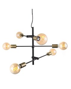 Josefine hanglamp 6xE27 Zwart