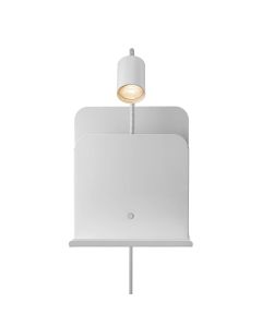 Roomi LED wandlamp GU10 incl. 2x USB-poort Wit