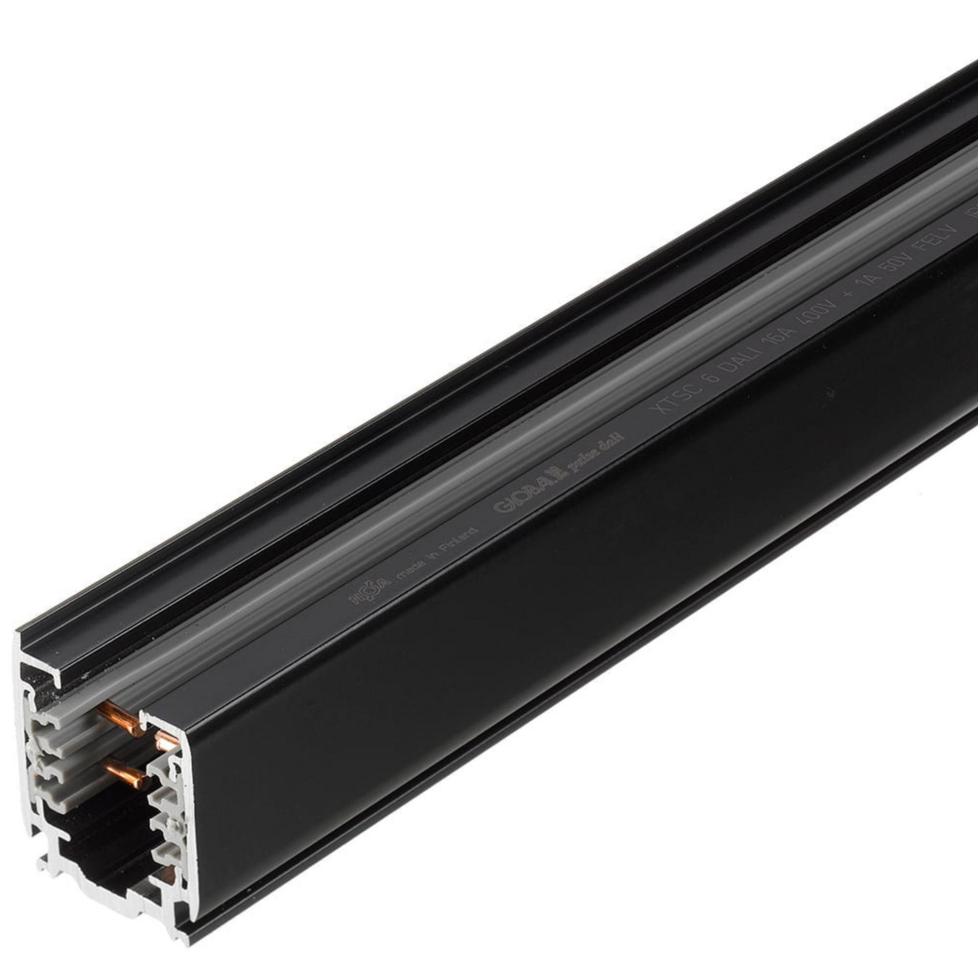 3-fase spanningsrails XTSC opbouw DALI - Zwart afbeelding