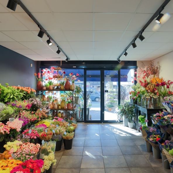 LED railverlichting voor bloemenwinkels